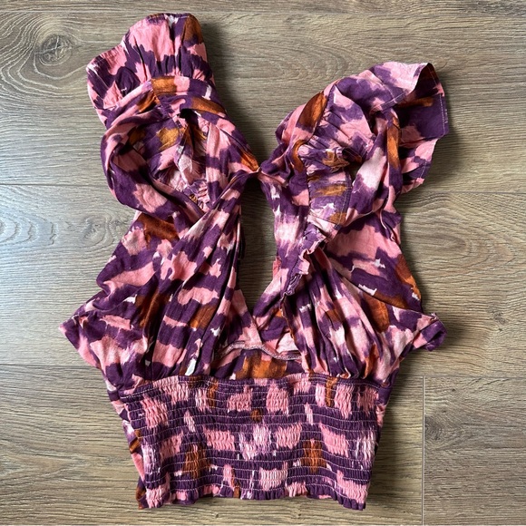 NWOT Anthropologie Cross Back Tank Blouse - Picture 2 of 7